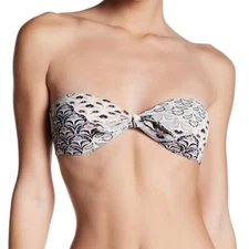 New Eberjey Strapless Bandeau Bikini Drifter Lolita Printed Swim Top Size Small