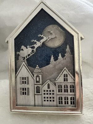 bath and body works wallflowers plug NEW Santa & Reindeer snowy village Lighted