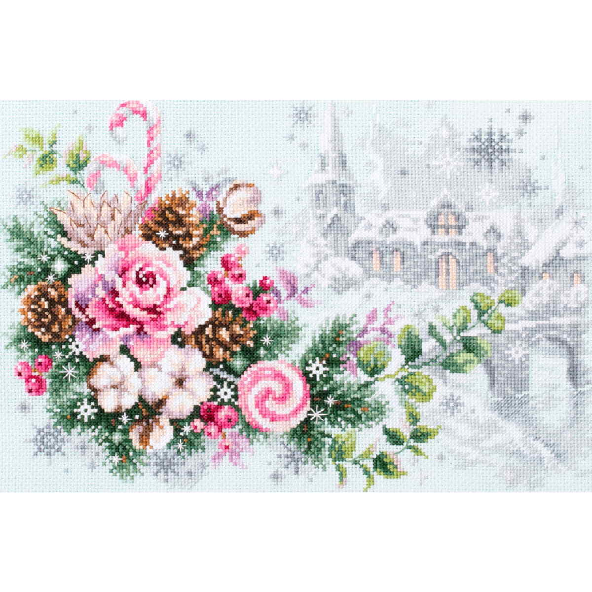Magic Needle Zweigart Edition counted cross stitch kit ""Christmas Sentiment"", 32