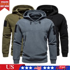 Men's Fleece Basic Plain Hoodie Jumper Pullover Sweater Sweatshirt Thermal Top  
