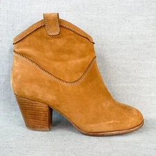 Anthropologie Paul & Joe Boots Womens 40/ 9 Bootie Shoes Tan Nubuck Western Boho