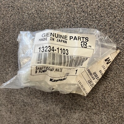 Kawasaki OEM SHAFT-COMP, WATER PUMP 13234-1103 KX85 KX100 KX112