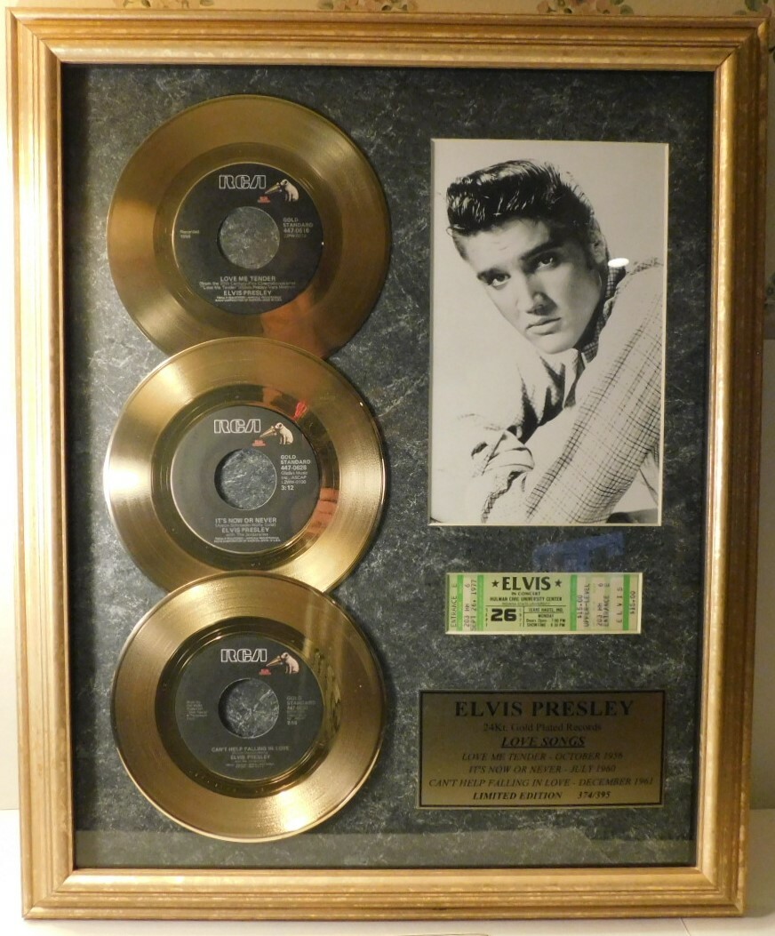 LOCAL PICKUP ONLY: Elvis Presley Limited Edition 24K Gold Plated Record ...