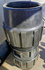 Plast 4in IPS compression coupling fits HDPE and Sch40 PVC Pipe Heavy duty NOS
