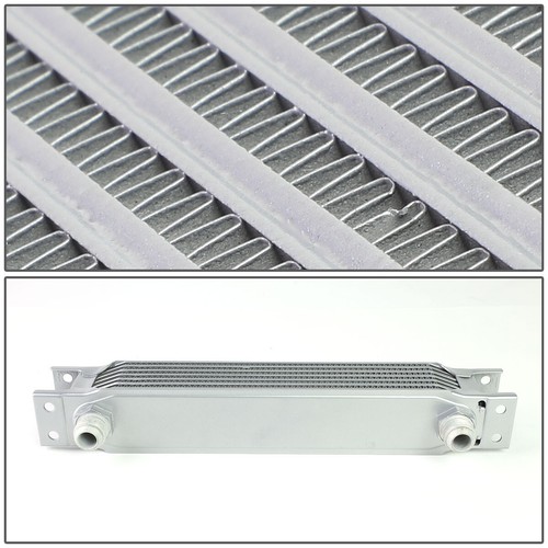 UNIVERSAL 7-ROW 10AN TRANSMISSION/ENGINE OIL COOLER RADIATOR KIT HEAT COOL DOWN - Bild 4 von 5