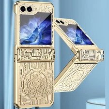 For Samsung Galaxy Z Flip 6 5 4 Hinge Protective Shockproof Plating Phone Case