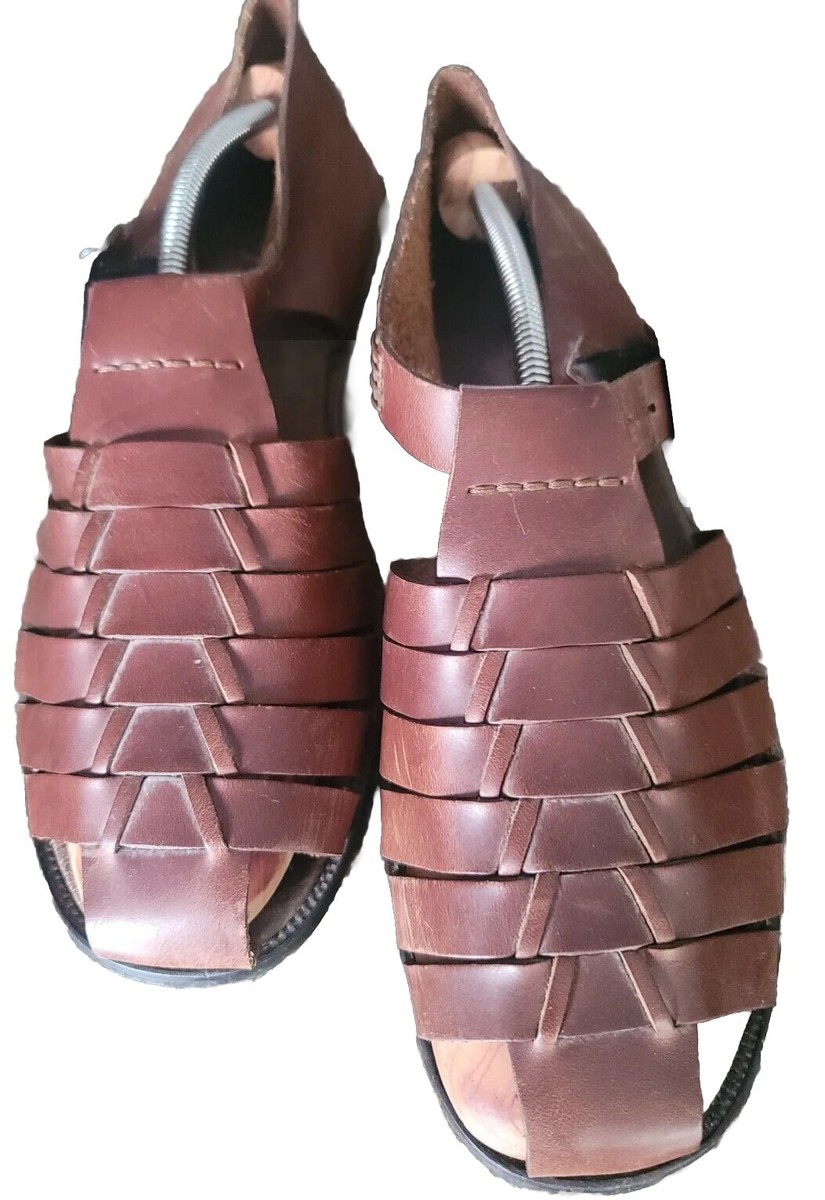 Pronto UOMO Firenza Mens Size 10 Fisherman Sandals Brown Leather Strappy Born Shoes Murphy Fisherman Sandals, Rust - Brown | Sandals  main image 3