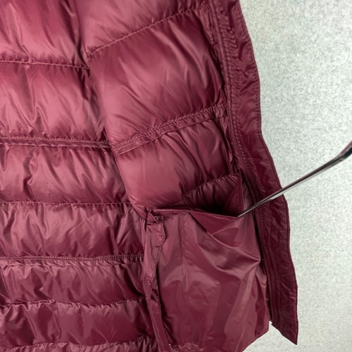 Eddie Bauer Vest Women XS Pink Orange Puffer Stratustherm Down Stripe Hiking NWT - Picture 4 of 16