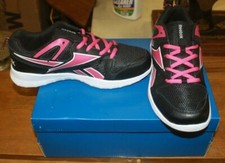 NIB REEBOK CLEAN SHOT CXT V60921 YOUTH SIZE 4 BLACK/PINK/WHITE FREE SHIPPING