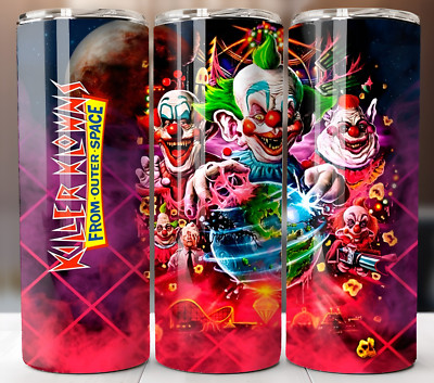 Killer Klowns From Outer Space Tumbler 20oz Travel Mug Stainless Steel Cup Straw