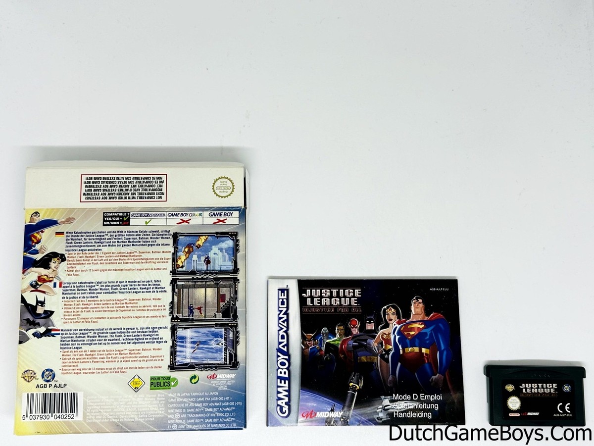 Gameboy Advance GBA Justice League Injustice For All EEU