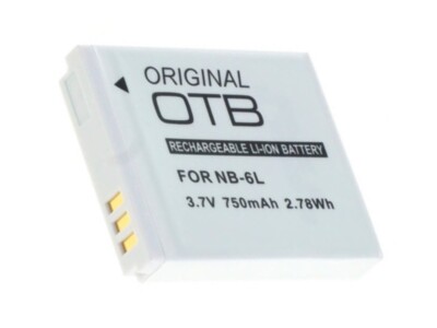 Original OTB Li-Ion Akku NB-6LH für Canon Digital Ixus 300 HS 310 HS 750mAh 3,7V