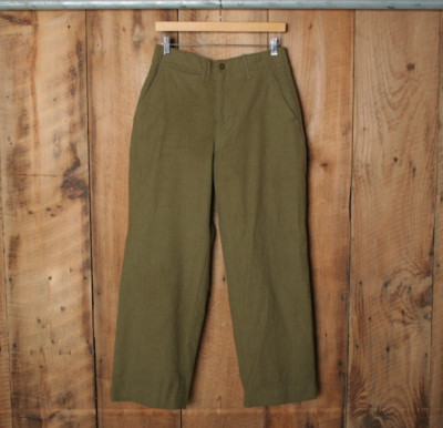 Vintage Serge OD Olive Green Wool Military Army Officer Pants Sz