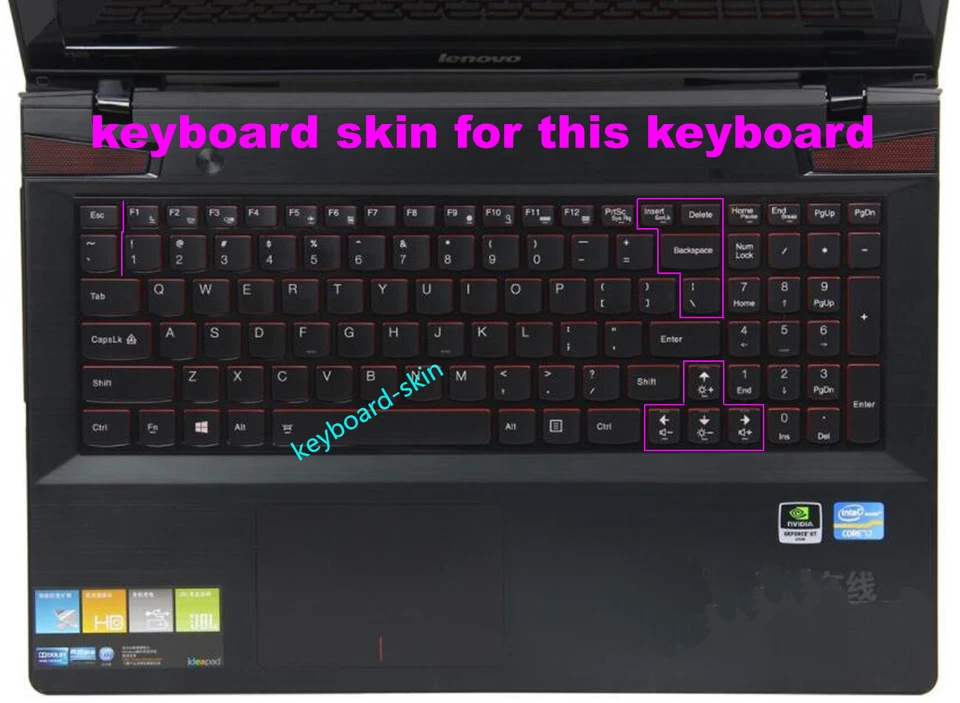 Keyboard Skin Cover for Lenovo Y510P Z560 Z565 Z570 Z575 Y575 G570 15-ISK Y585 - Image 4 of 4