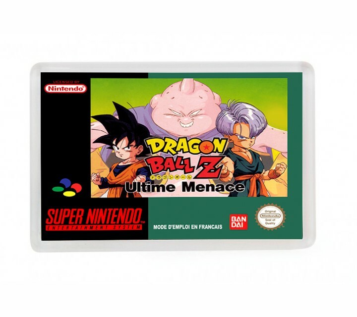 DRAGON BALL Z ULTIME MENACE SUPER NINTENDO FRIDGE MAGNET IMAN NEVERA