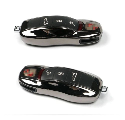 Black Car Key Fob Cover Shell OE For Porsche Cayenne Panamera Macan 911 Boxster - Picture 3 of 10