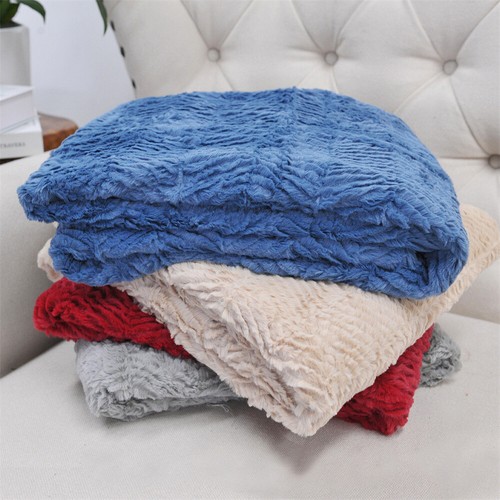 Herringbone Brushed Throw Blanket Fluffy Plush Comfy Cozy Couch Bed Covers Décor - Picture 2 of 58
