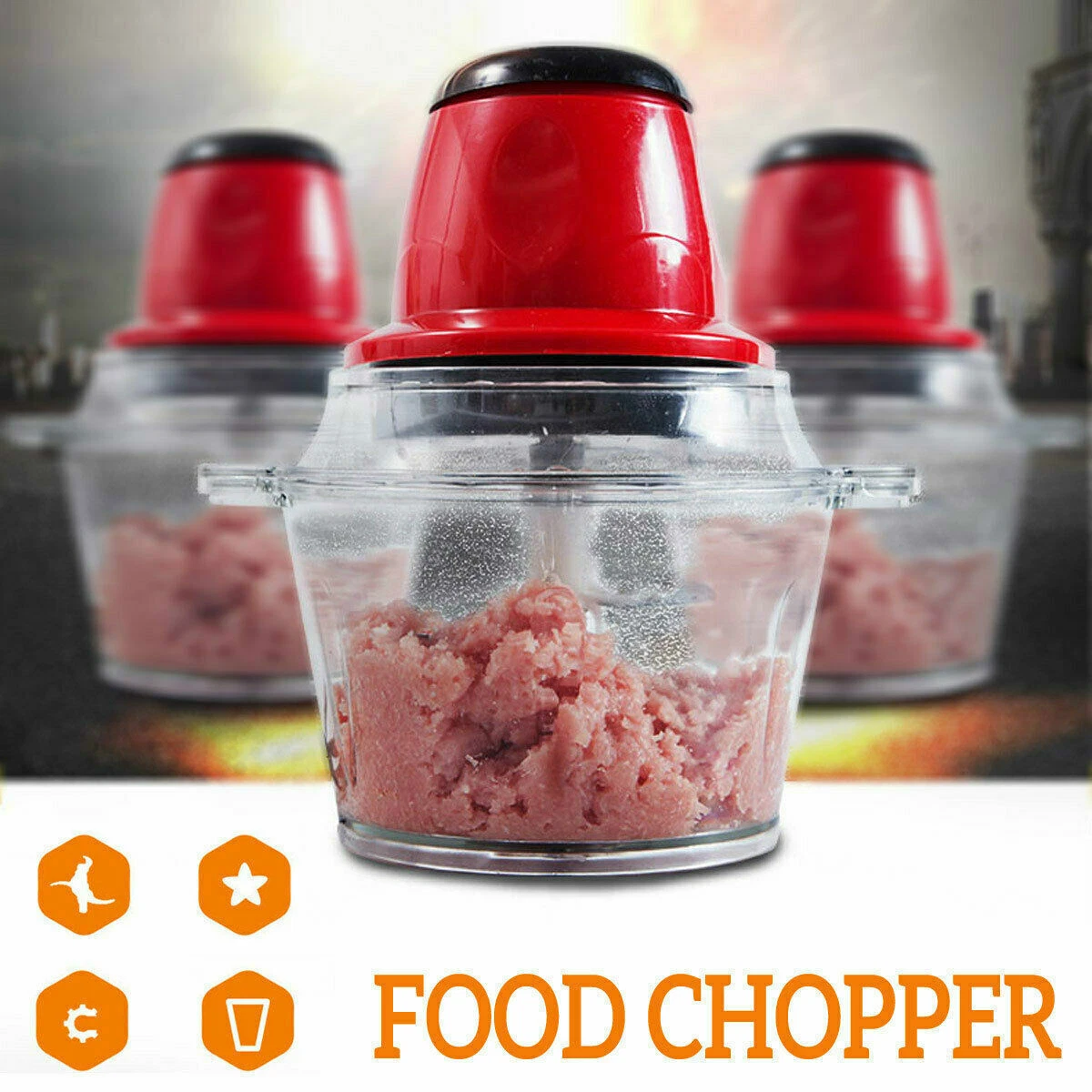2.0L Electric Food Processor Blender Mixer Chopper Meat Grinder Vegetable Salad
Opens in a new windo