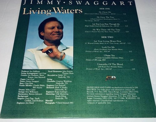 JImmy Swaggart Living Waters Gospel Music Record Album LP 143 22S1 - Picture 2 of 4