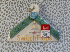 Lindsay Phillips NWT Switch Flops Green/Blue Melissa Strap, Kids Large