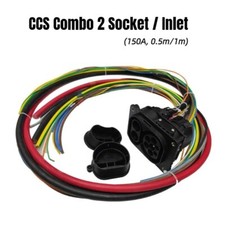 150A DC CCS 2 Male EV Socket, Fast Charging Inlet for Type 2 Electric Vehicles