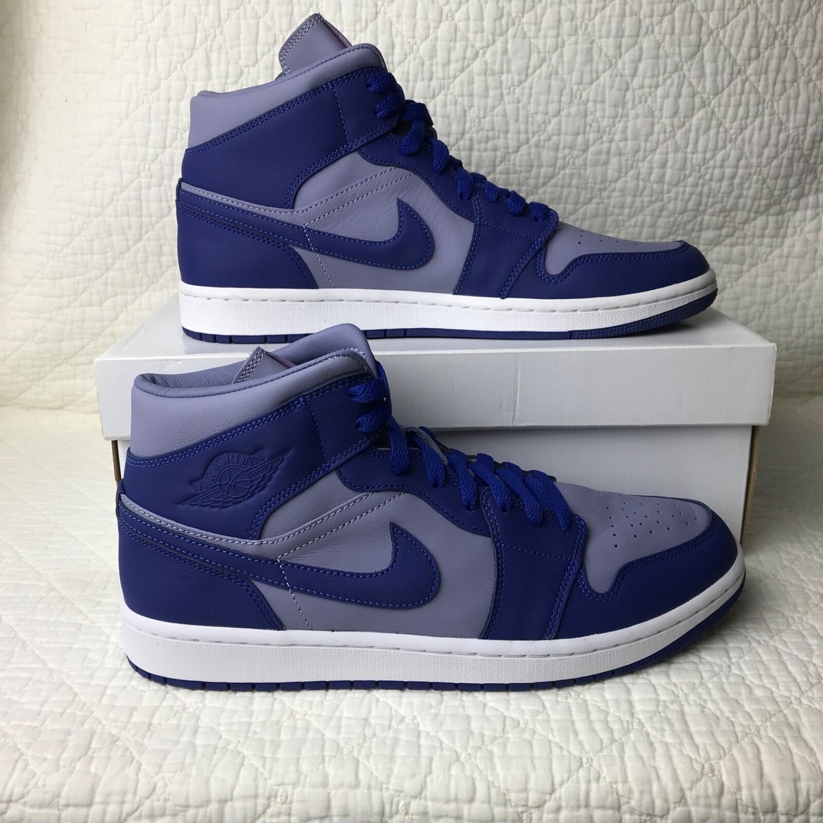 Nike Air Jordan 1 Mid SE Shoes Women's SZ 12 Iron Purple/Royal