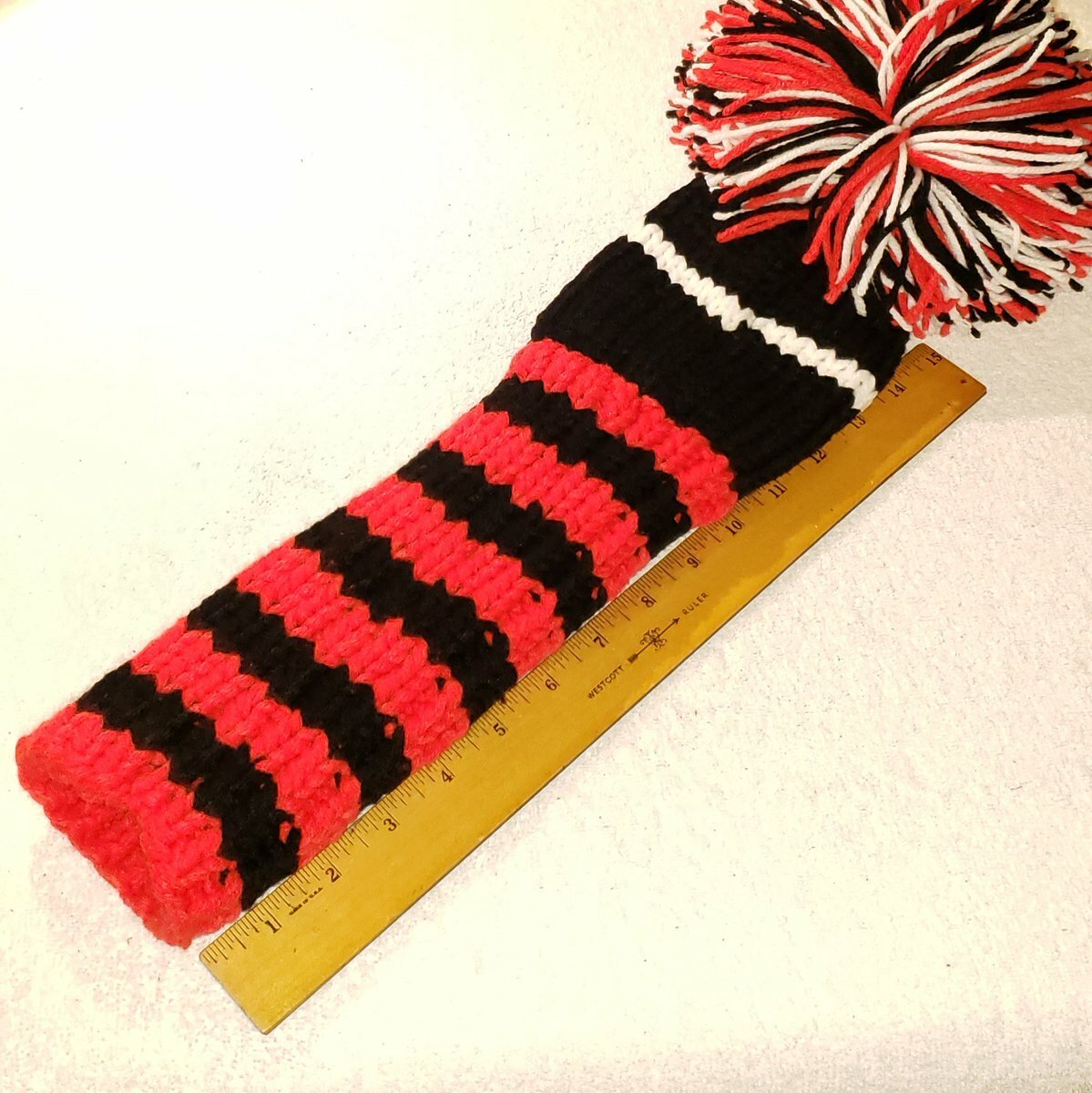 *CLASSIC* HandKnit GOLF DRIVER HEADCOVER Pom Pom Style Great gift idea! eBay