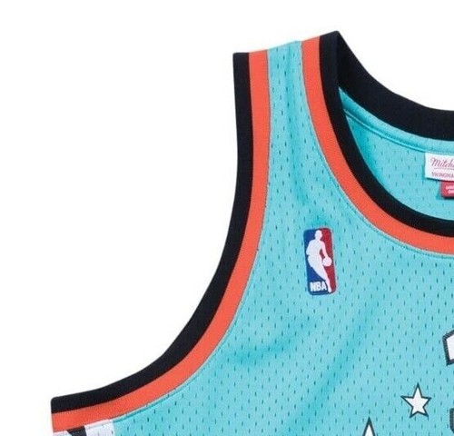 Mitchell & Ness All Star GAME 1996 🌶️ Shaq O'Neal EASTERN SWINGMAN AQUA JERSEY - Picture 2 of 9