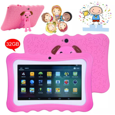 Kids Kinder Tablet 7 Zoll Kinder-Tablet Wi-Fi Bluetooth 32 GB Mit Schutzhülle