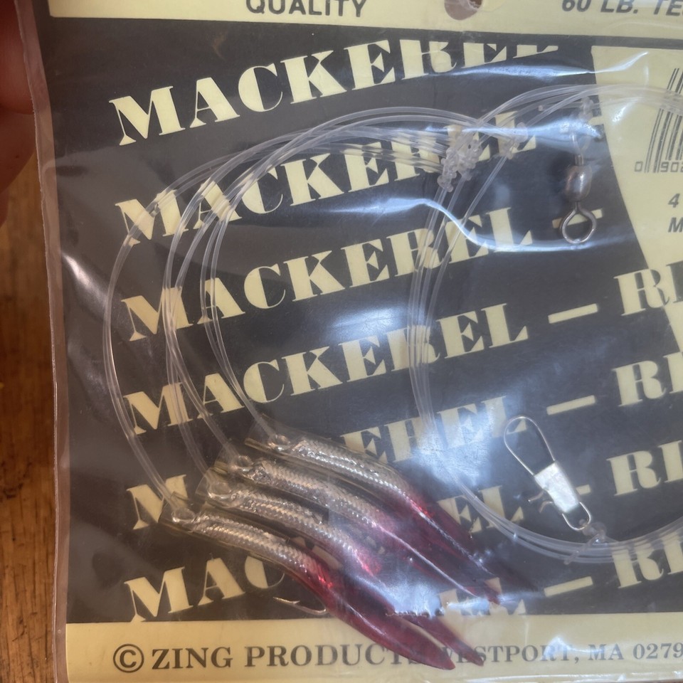 Mackerel Rig 4 Drop Mylar 60 Lb Test Line Zing Products Westport MA | eBay
