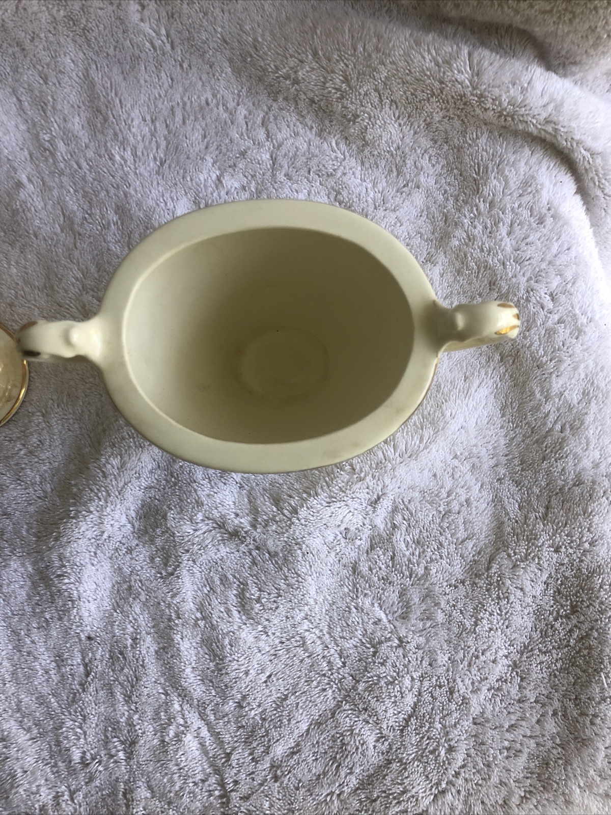 1950’s Homer Laughlin Eggshell Georgian creamer & sugar(no lid) set H50N5