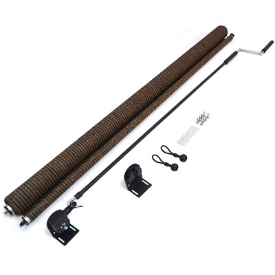 Blind Engine ２個セット 6'W x 6'L Outdoor Roller Shade Blind Roll up For Deck Porch