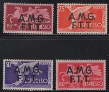 WC1_35390 TRIESTE FTT. 1947-48 espresso stamps. Sc.E1-E4. MVLH