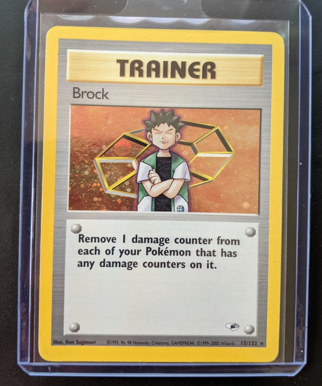 Brock 15/132 Holo Rare Gym Heroes Pokémon Card