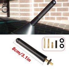 Car Antenna Carbon Fiber Radio Fm 3inches Antena Black Kit Screw Universal Us