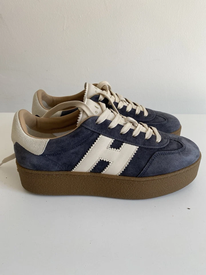 HOGAN Cool Sneakera Veloursleder Damen Made in Italy Blau Gr. 38 1/2 - Bild 4 von 4