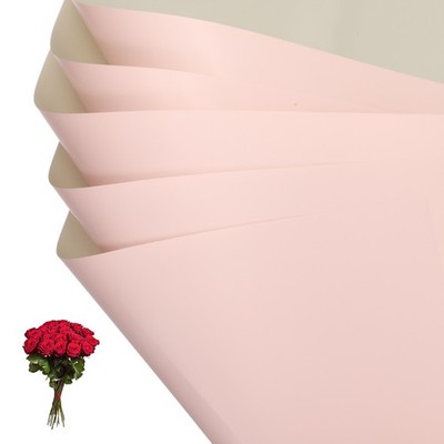 20 Blatt Papier Verpackung Blumen doppelseitig wasserdicht hellrosa
