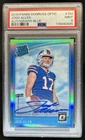 2018 Panini Donruss Optic Josh Allen Rated Rookie Auto Blue RC #/75 Bills PSA 9
