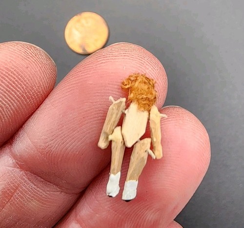 Tiny Wooden Dollhouse Ministure Peg Doll Handmade - Bild 4 von 7