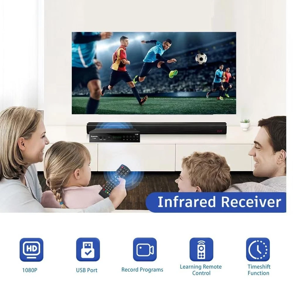 Décodeur TNT HD DVB-T2 H.265 HEVC 1080p PVR USB HDMI Romicta - Photo 4/4