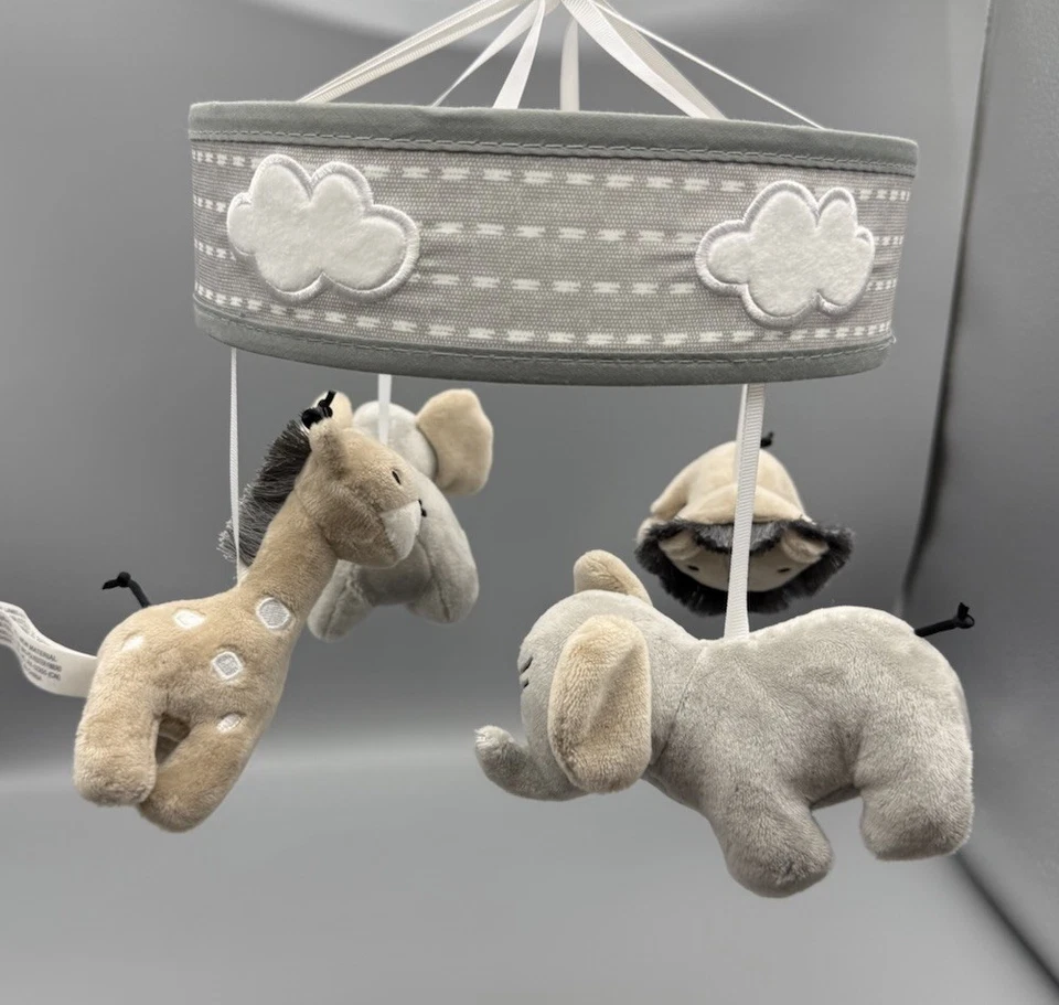 Lambs & Ivy Jungle Safari Baby Crib Mobile Lions Elephants Giraffe Neutral - Image 2 of 4