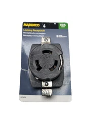 Marinco 6370CR 50Amp / 125V Wire Dockside Locking Receptacle