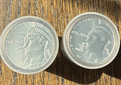2026 Semiquincentennial Half Dollar Two Roll Set P & D Enduring Liberty