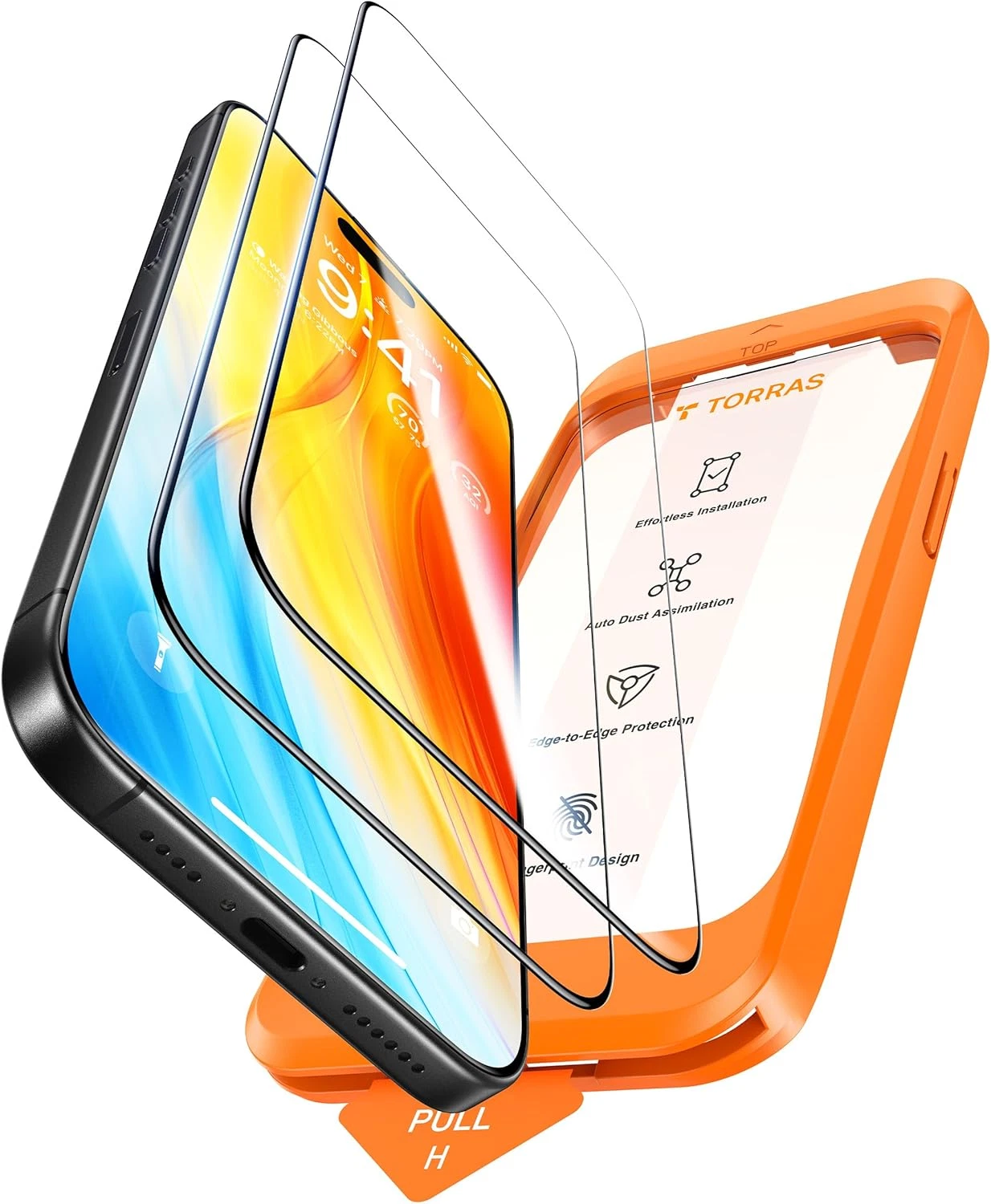 TORRAS Diamond Shield Screen Protector for iPhone 15 Pro - Thumbnail 2