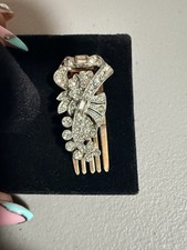 Vintage Art Deco Rhinestone Hair Comb Absolutely Stunning