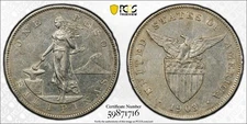 1903 U.S. Philippines Peso PCGS Genuine AU Details Sch-7