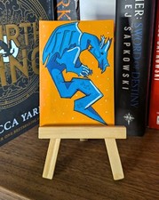 "Skydancer" Original Signed Acrylic  Pen Fantasy Dragon ACEO