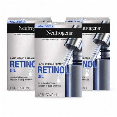 Neutrogena Rapid Wrinkle Repair Retinol Öl 30 ml Anti Aging Gesichtsöl 3er Pack