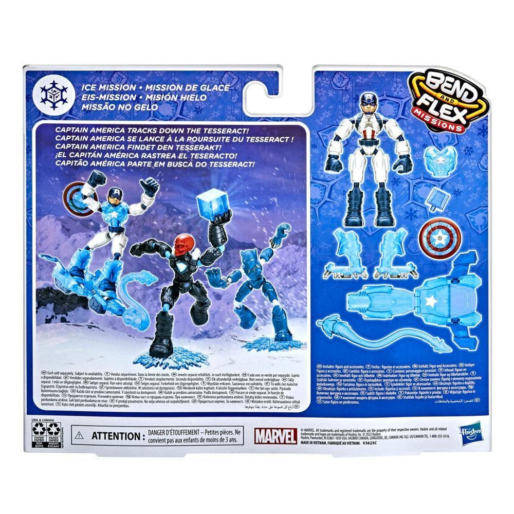 Marvel Avengers Bend and Flex Missions Captain America Ice Action Figure Playset