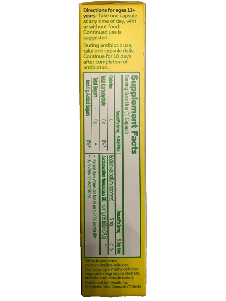 Culturelle Probióticos Salud y Bienestar 24 Horas Apoyo Inmunológico 30 Cápsulas Foto 2 de 4